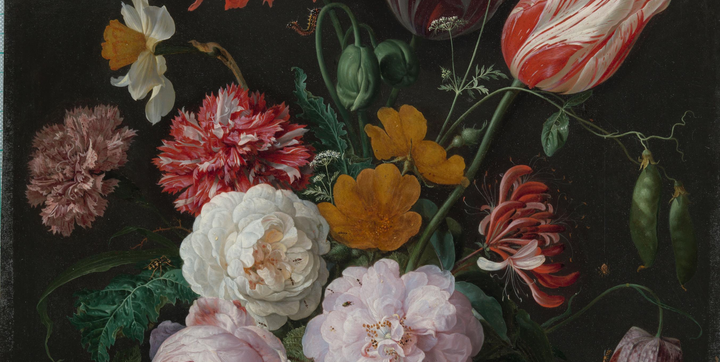 Still Life with Flowers in a Vase, Rachel Ruysch, 1650–73. Rijksmuseum (SK-C-214). CC0 1.0.