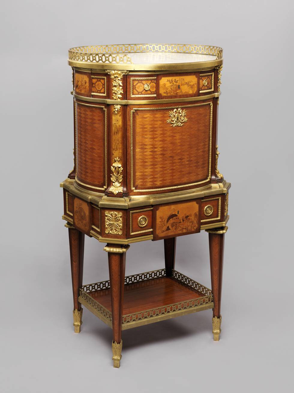 A marquetry writing desk