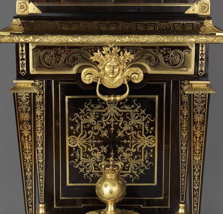 Detail, Workshop of André-Charles Boulle, Coffer on a Stand, about 1760 (F411).