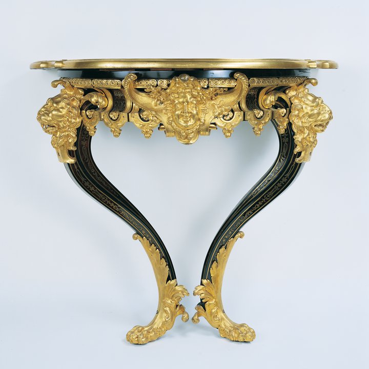 An image of a marquetry console table