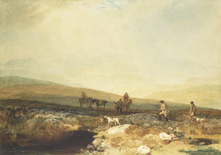Joseph Mallord William Turner, Grouse Shooting on Beamsley Beacon, about 1816 (P664).