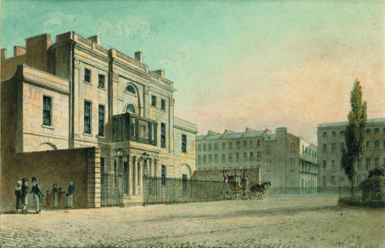 A watercolour of Manchester House (now Hertford House)