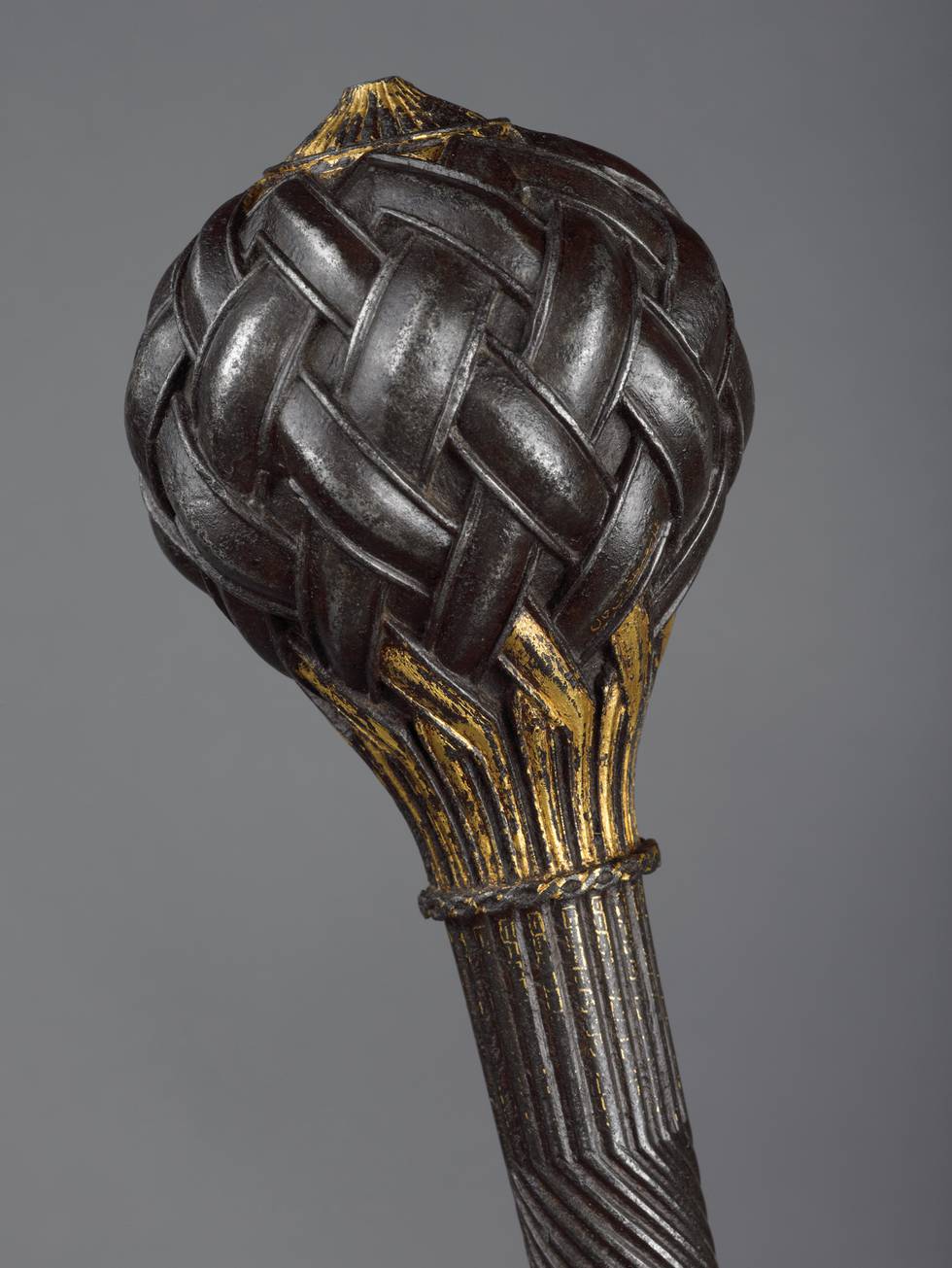 A detail of a mace