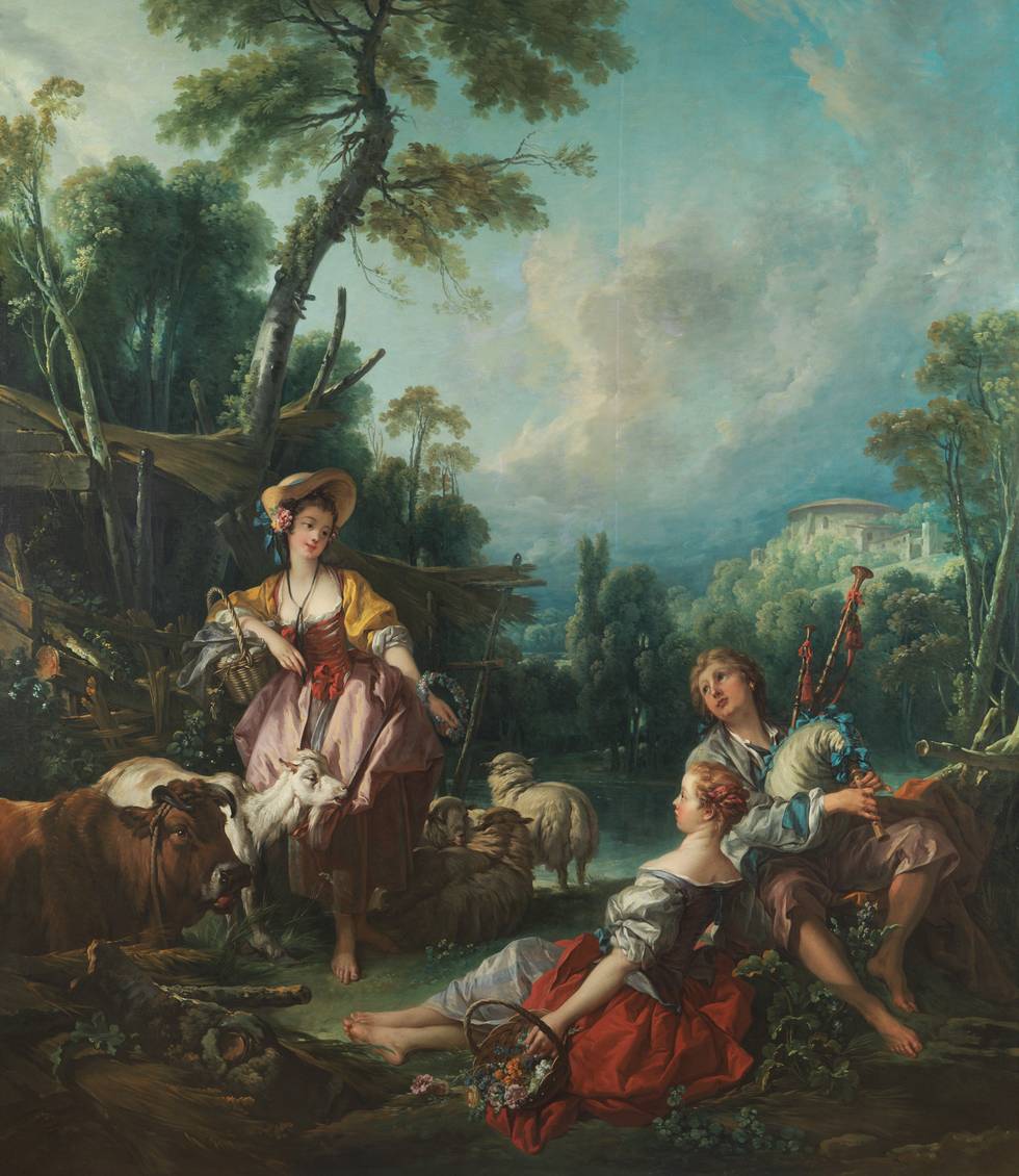 Pastoral with a Bagpipe Player