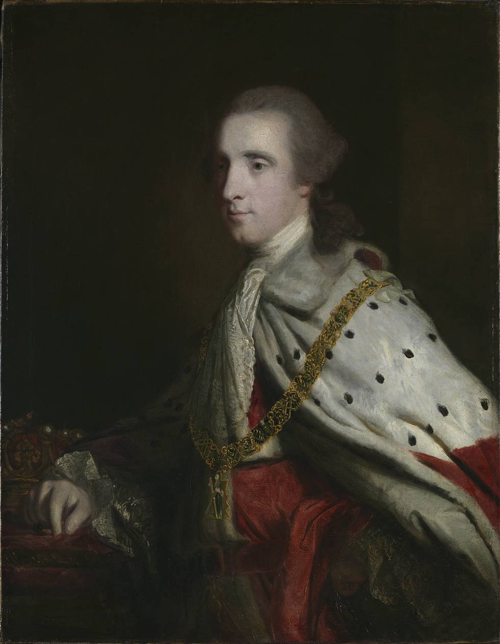 A painting of a man wearing a wig and robes