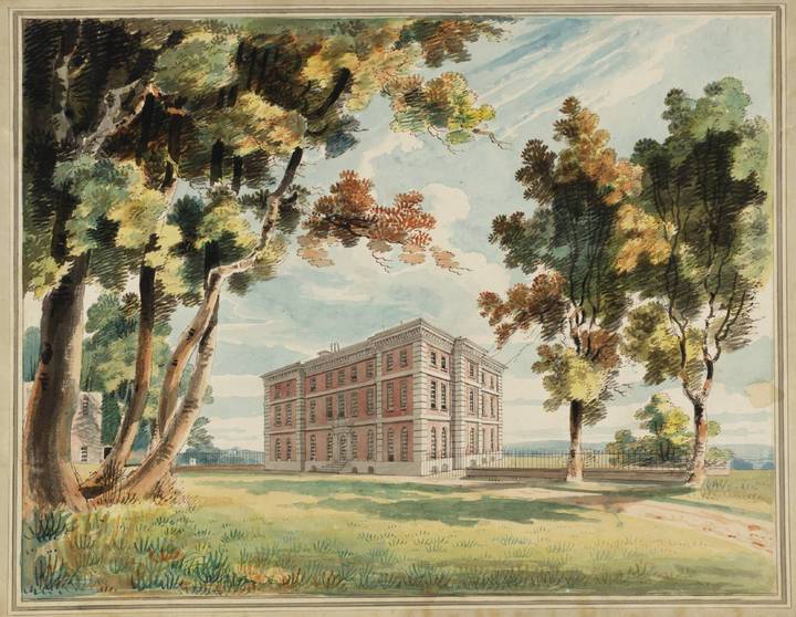 Joseph Mallord William Turner, Radley Hall from the North-West, 1789. Tate (D00048) © Tate, London CC-BY-NC-ND 4.0