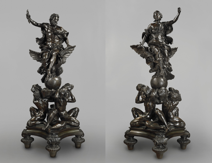 Jupiter Victorious over the Titans: Fire and Juno Controlling the Winds: Air, after Alessandro Algardi, about 1650-54 (model) and 1655-81 (cast) (S161–2).