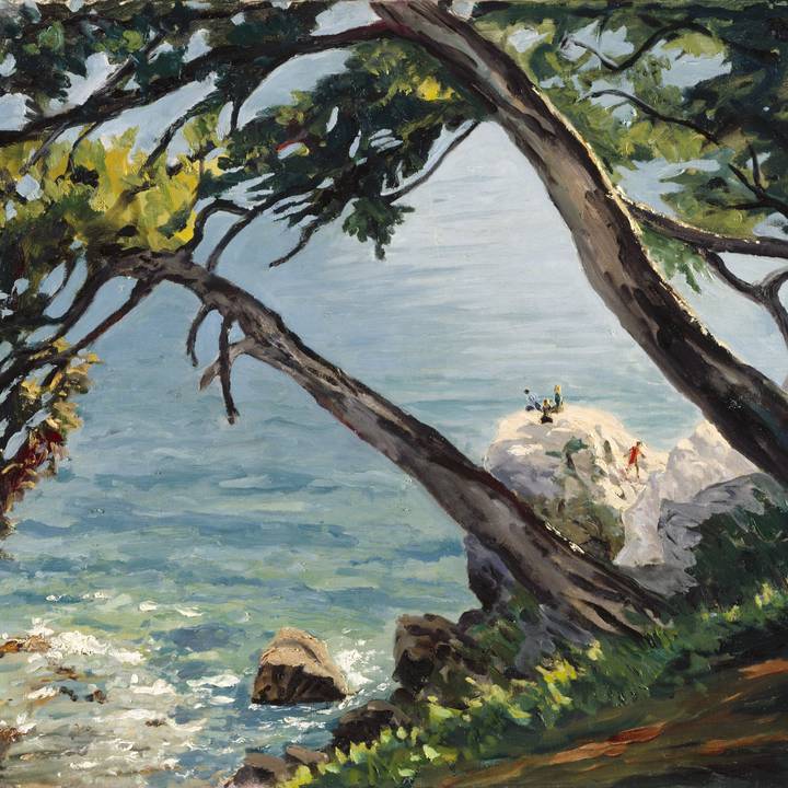 Sir Winston Churchill, Cap d’Ail, Alpes-Maritimes C489, 1952 Royal Academy of Arts, London © Churchill Heritage Ltd Photo ©Royal