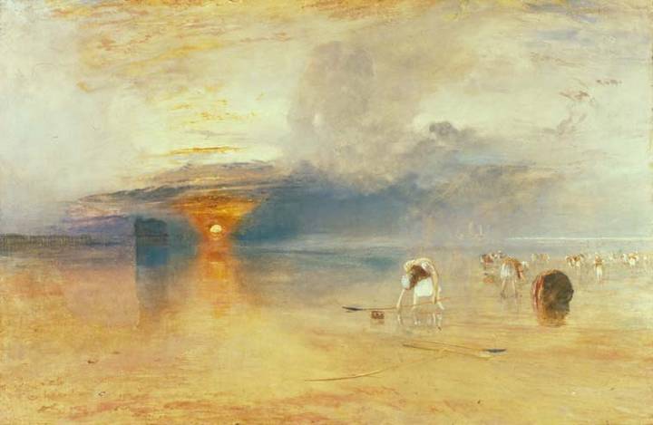 Joseph Mallord William Turner, Calais Sands at Low Water – Poissards Collecting Bait, 1830. Bury Art Gallery (0114:1901) © Bury Art Gallery, CC-BY-NC-ND 4.0