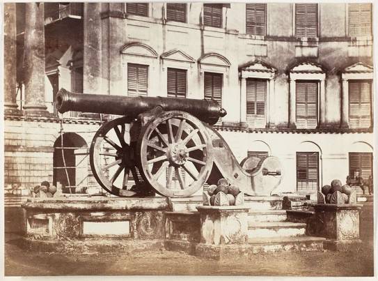 John Constantine Stanley, [Great Sikh Gun taken at Ferozshah on the Night of December 21, 1845, Government House, Calcutta], 1858-61. The Metropolitan Museum of Art, New York. 2005.100.491.1 (14b)