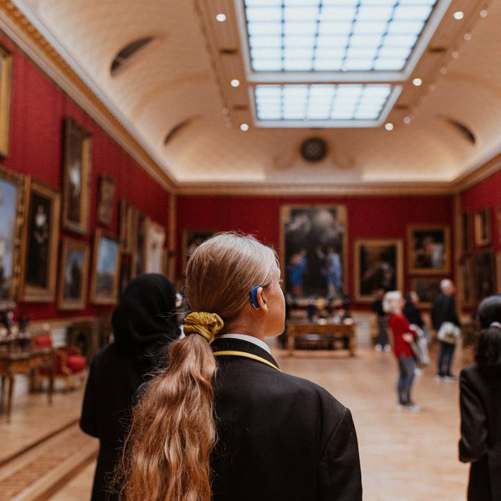 Children exploring gallery